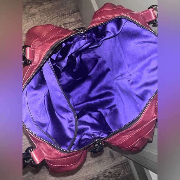 Khirma Eliazov Cha Cha Handbag | Burgundy Supple Leather Lots of Pockets! - Picture 7 of 16